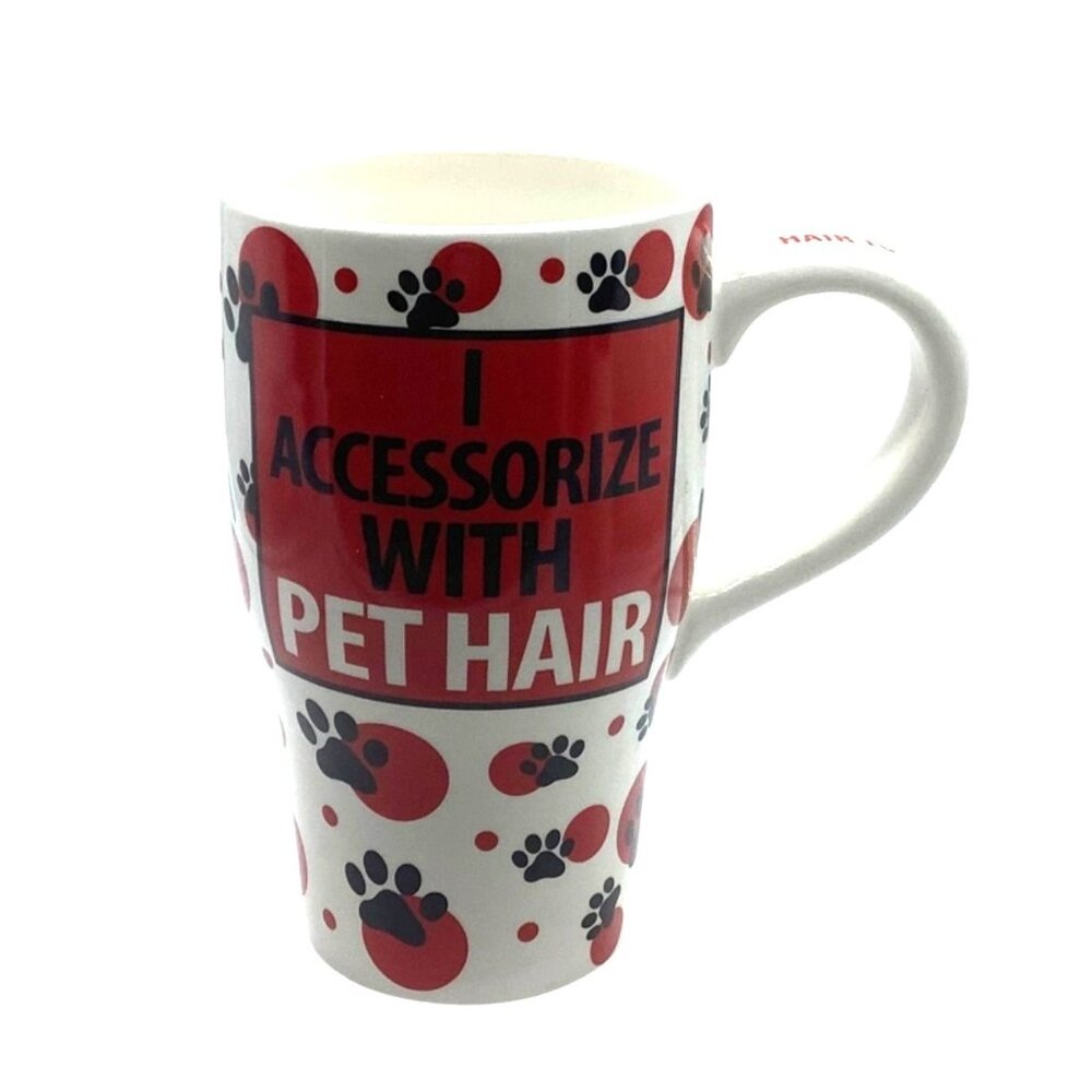 Pet Hair Accessory‎ Coffee Mug Cup Our Name Is Mud 5.5" 16 oz. Lorrie Veasey